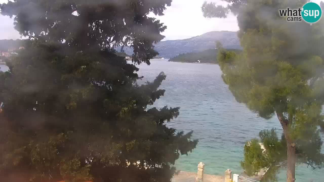 Lumbarda resort Spletna kamera Korčula