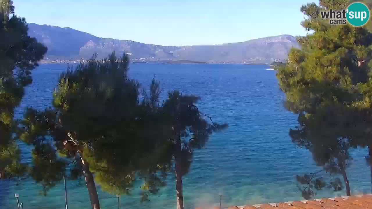 Lumbarda resort Spletna kamera Korčula