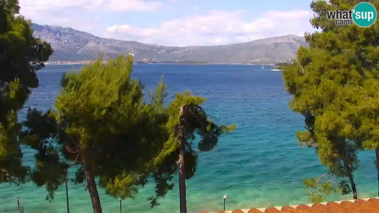 Lumbarda resort Spletna kamera Korčula