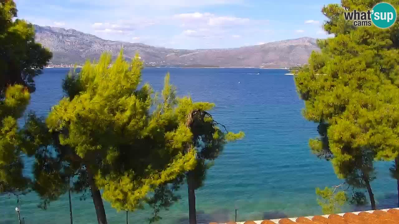 Lumbarda resort Spletna kamera Korčula