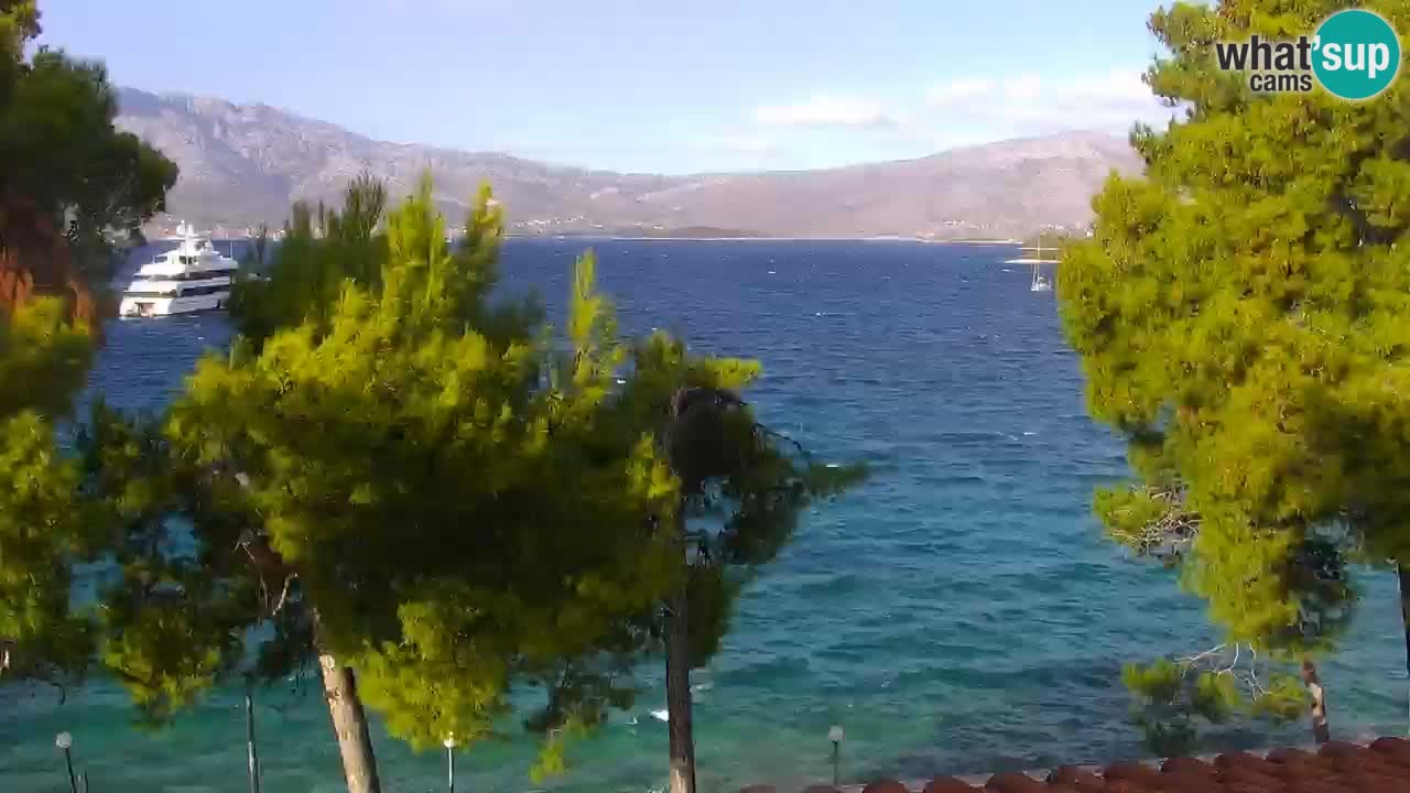 Lumbarda resort Spletna kamera Korčula