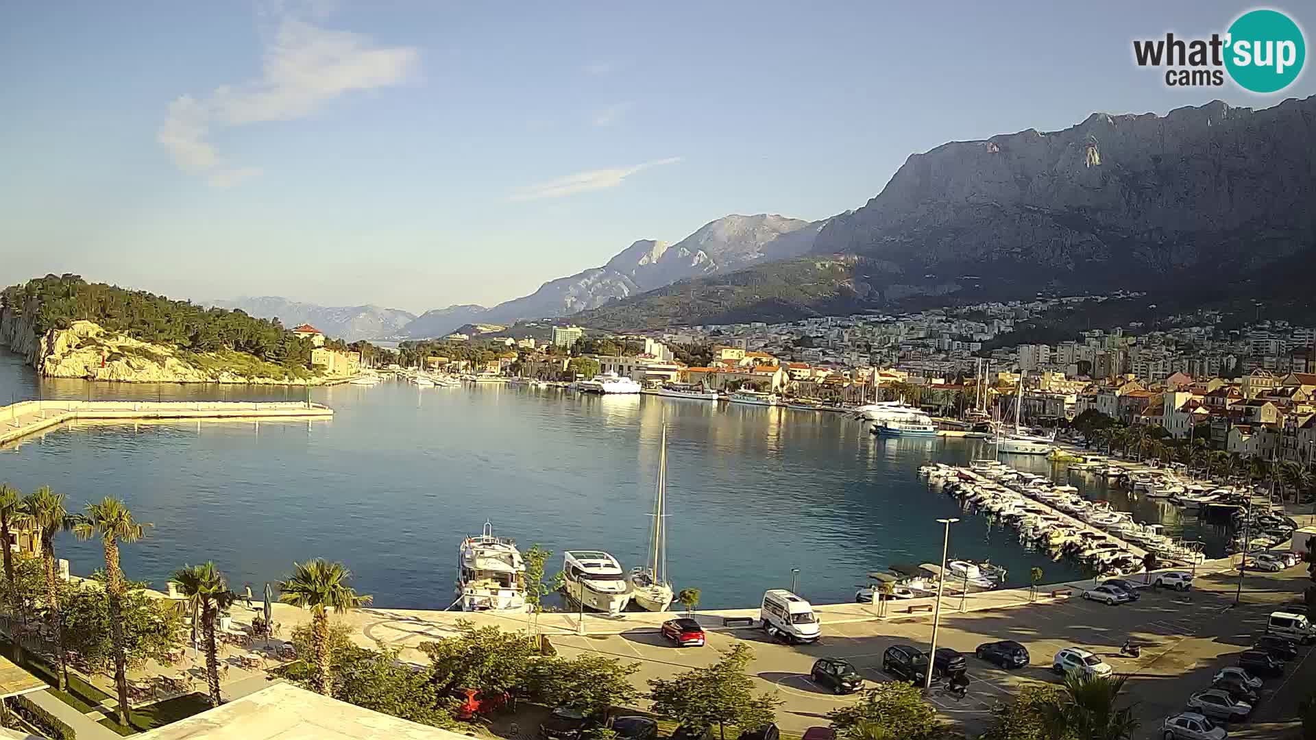Webcam Makarska promenade de bord de mer