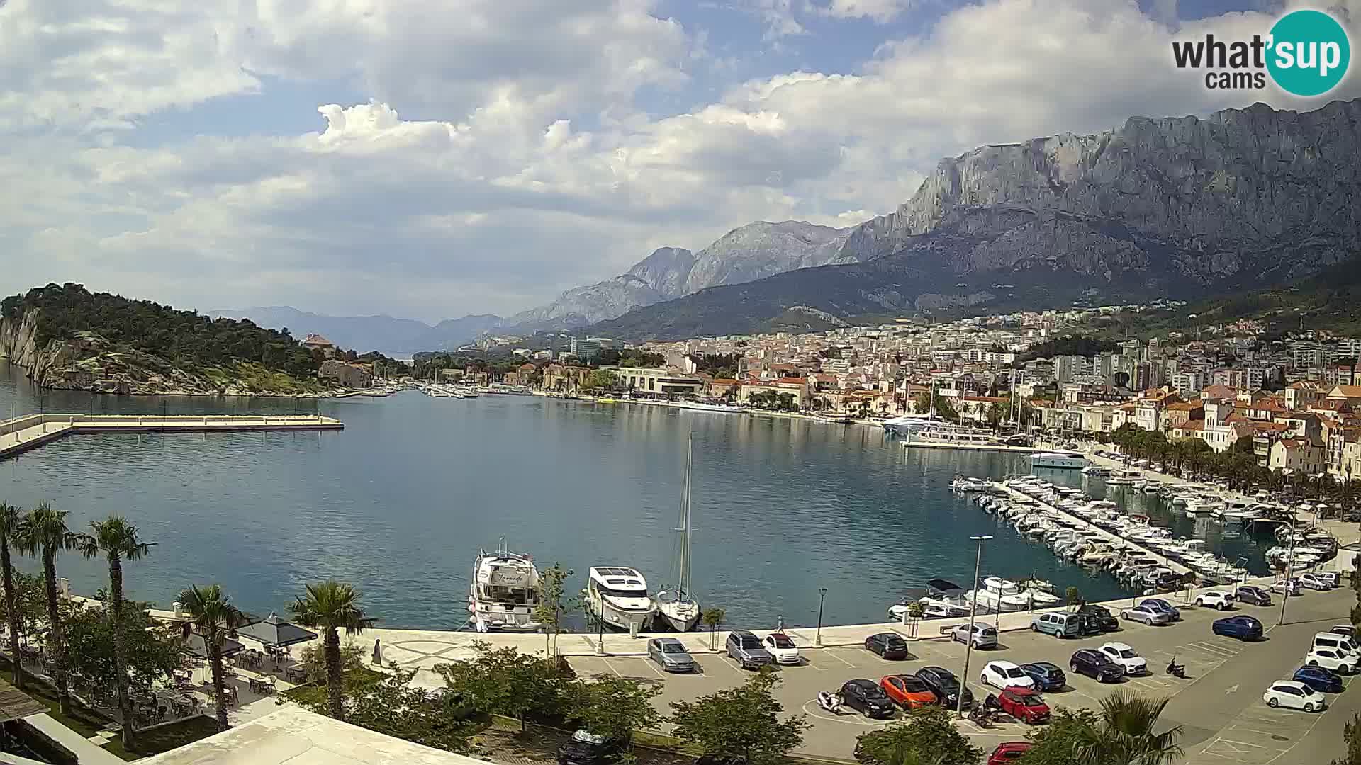 Webcam Makarska promenade de bord de mer