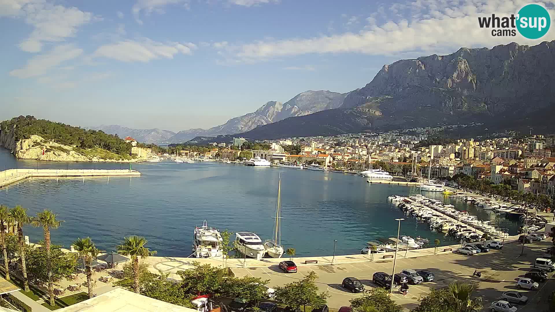 Webcam Makarska promenade de bord de mer