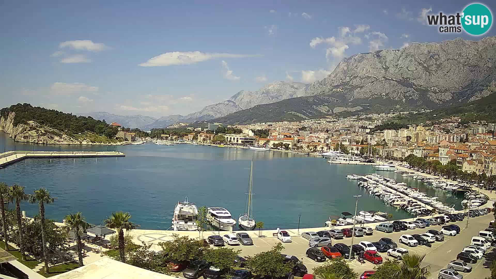 Webcam Makarska promenade de bord de mer