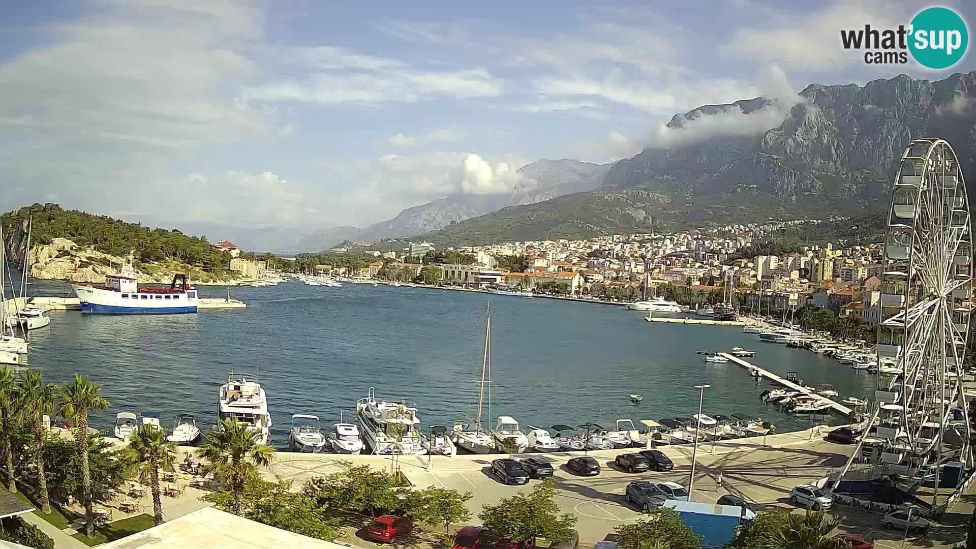 Webcam Makarska promenade de bord de mer