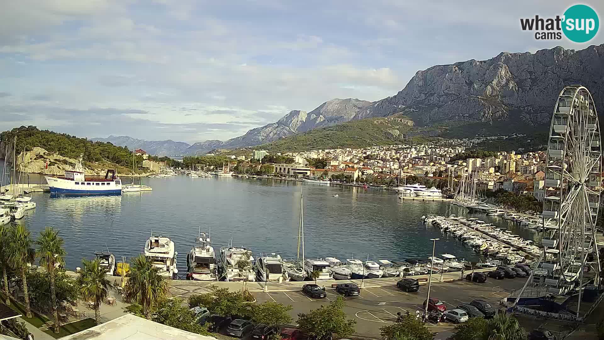 Webcam Makarska promenade de bord de mer