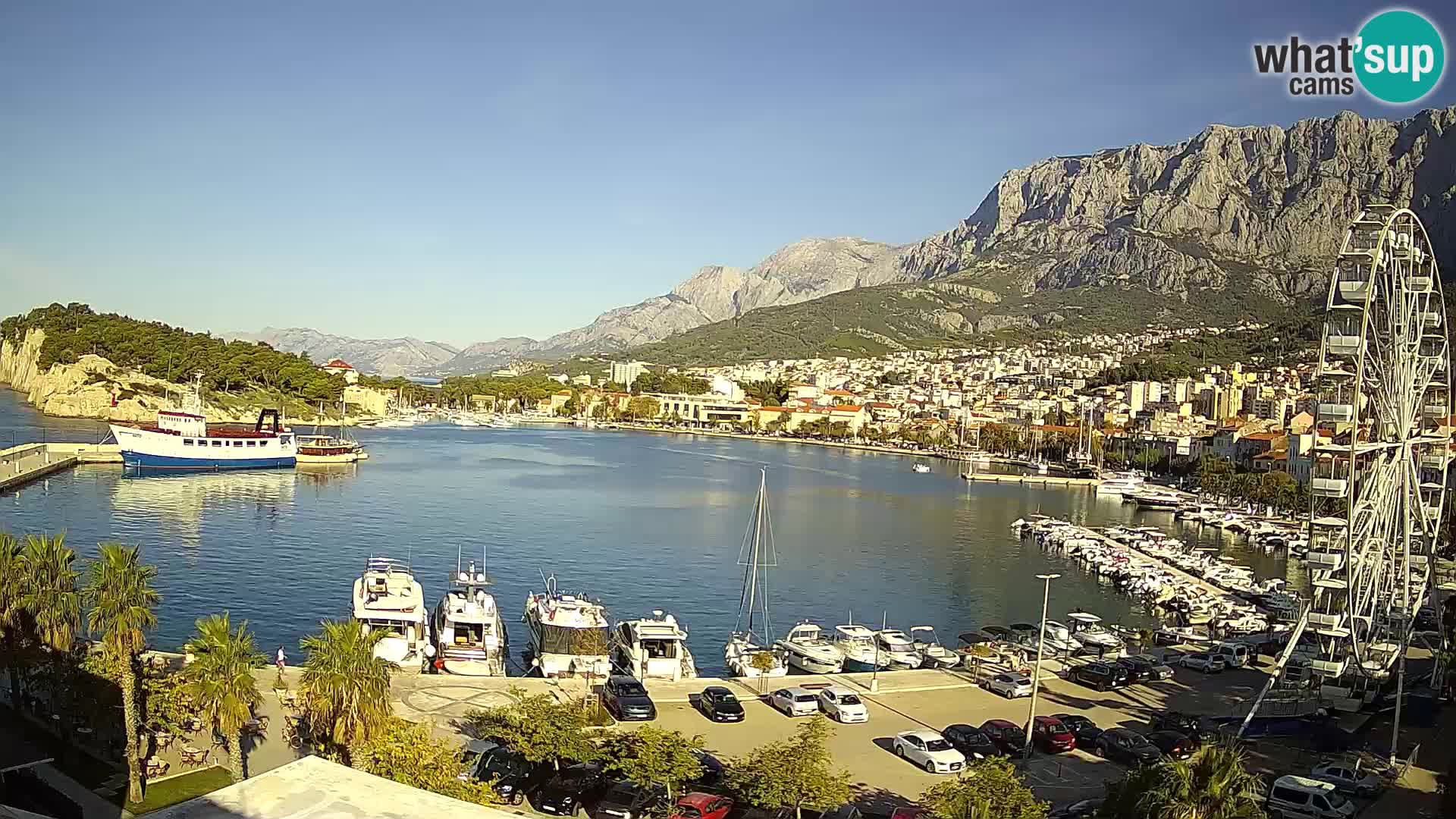 Webcam Makarska promenade de bord de mer