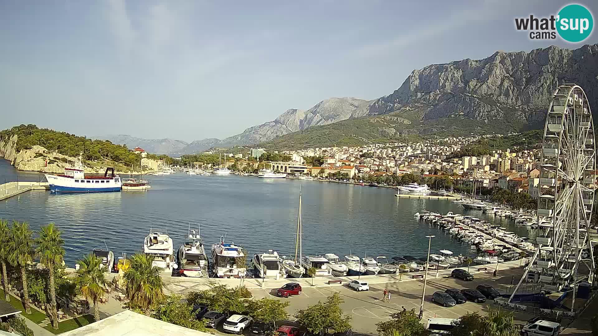 Webcam Makarska promenade de bord de mer