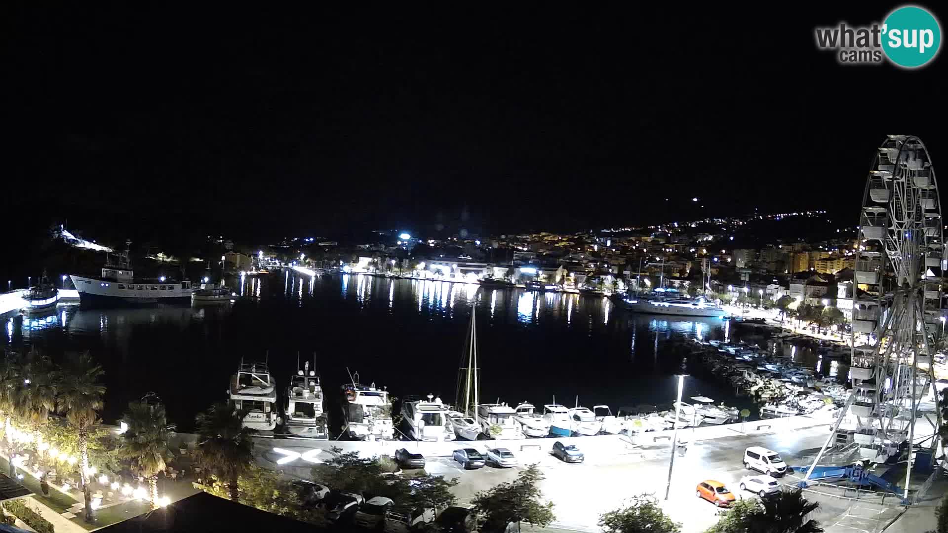 Webcam Makarska promenade de bord de mer