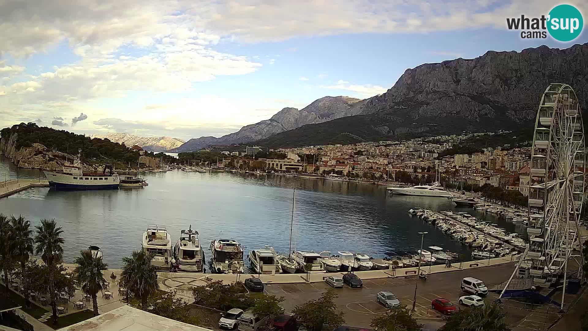 Webcam Makarska promenade de bord de mer