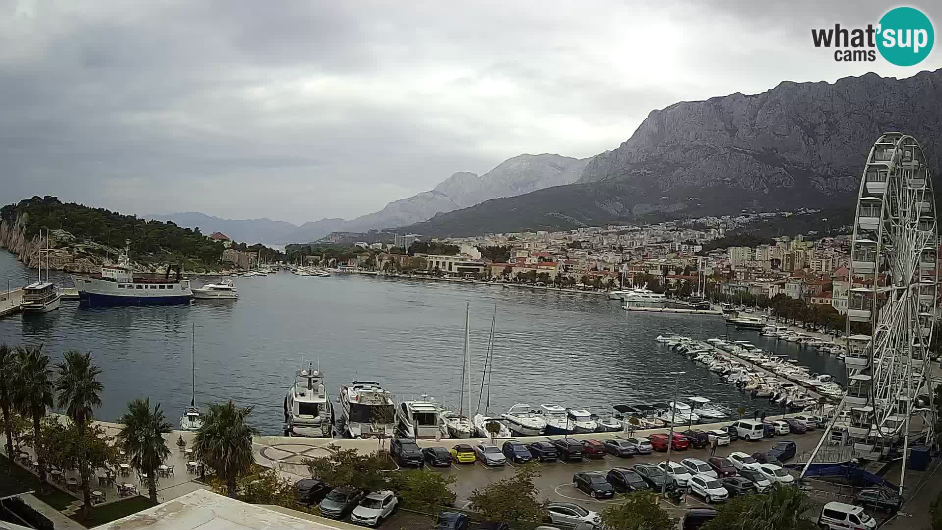 Webcam Makarska promenade de bord de mer