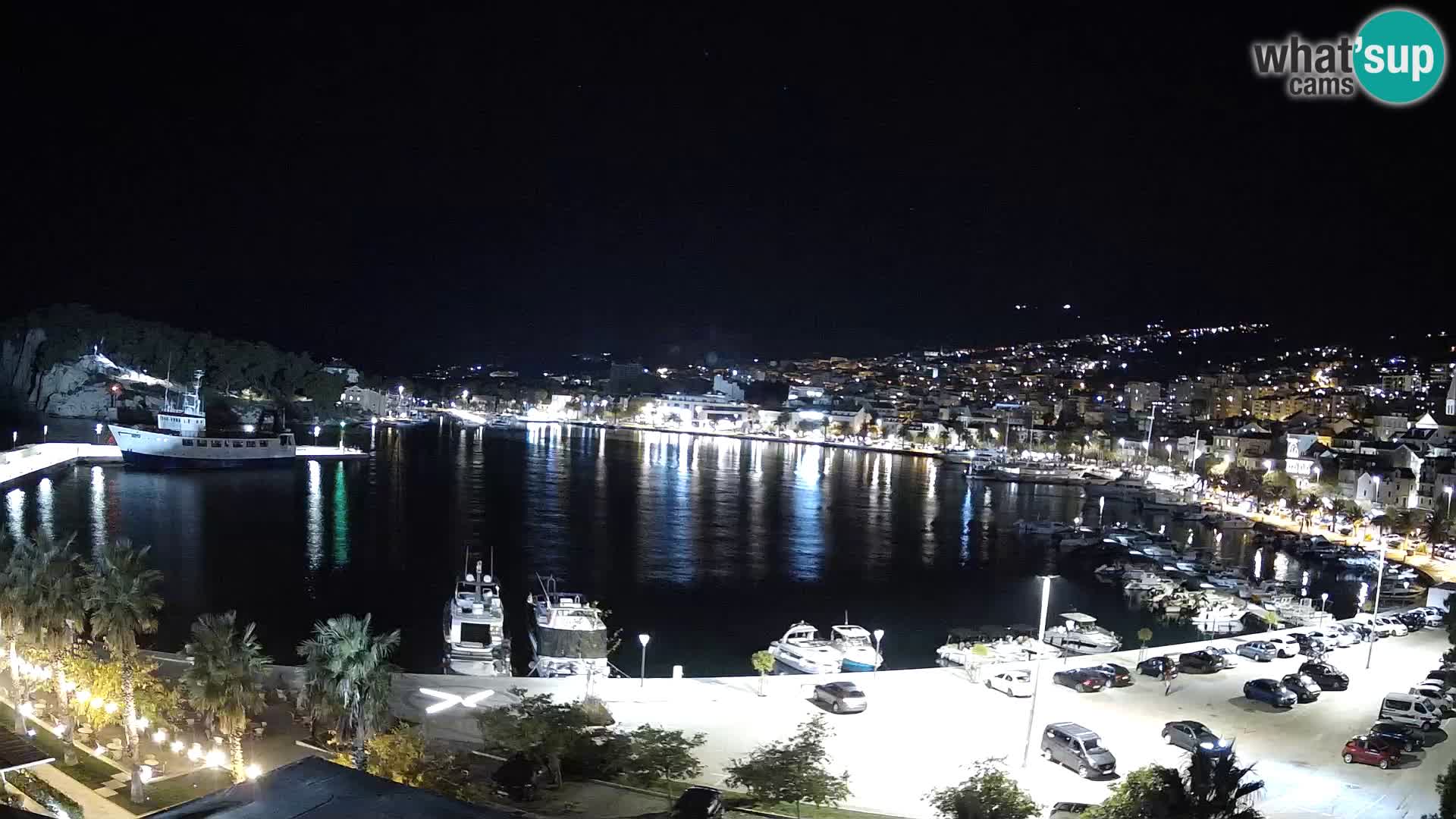 Webcam Makarska promenade de bord de mer