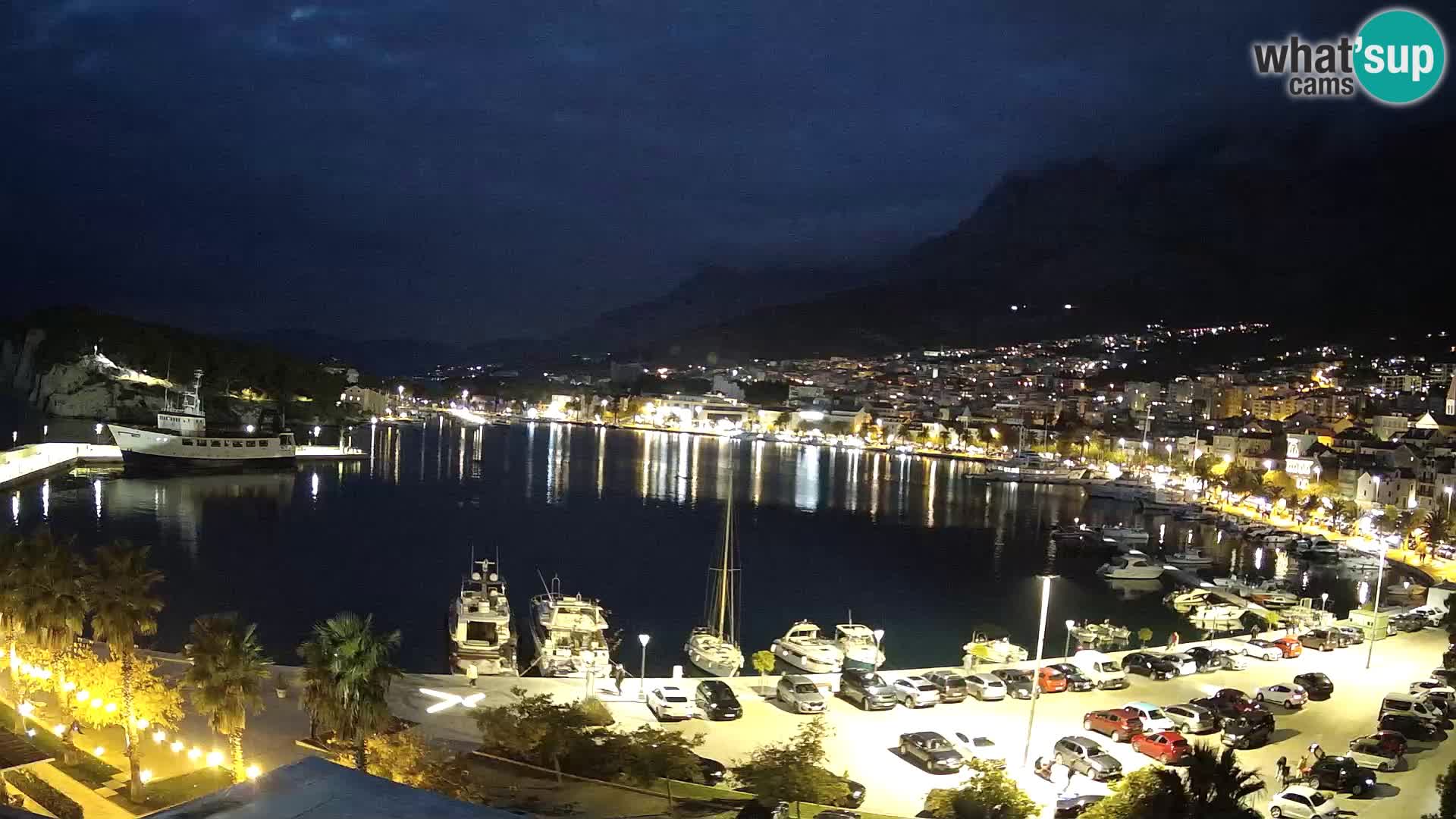 Webcam Makarska promenade de bord de mer