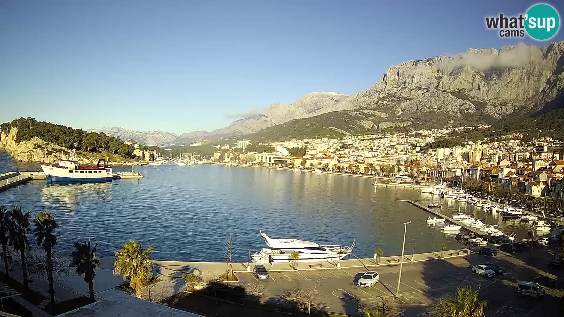 Webcam Makarska promenade de bord de mer