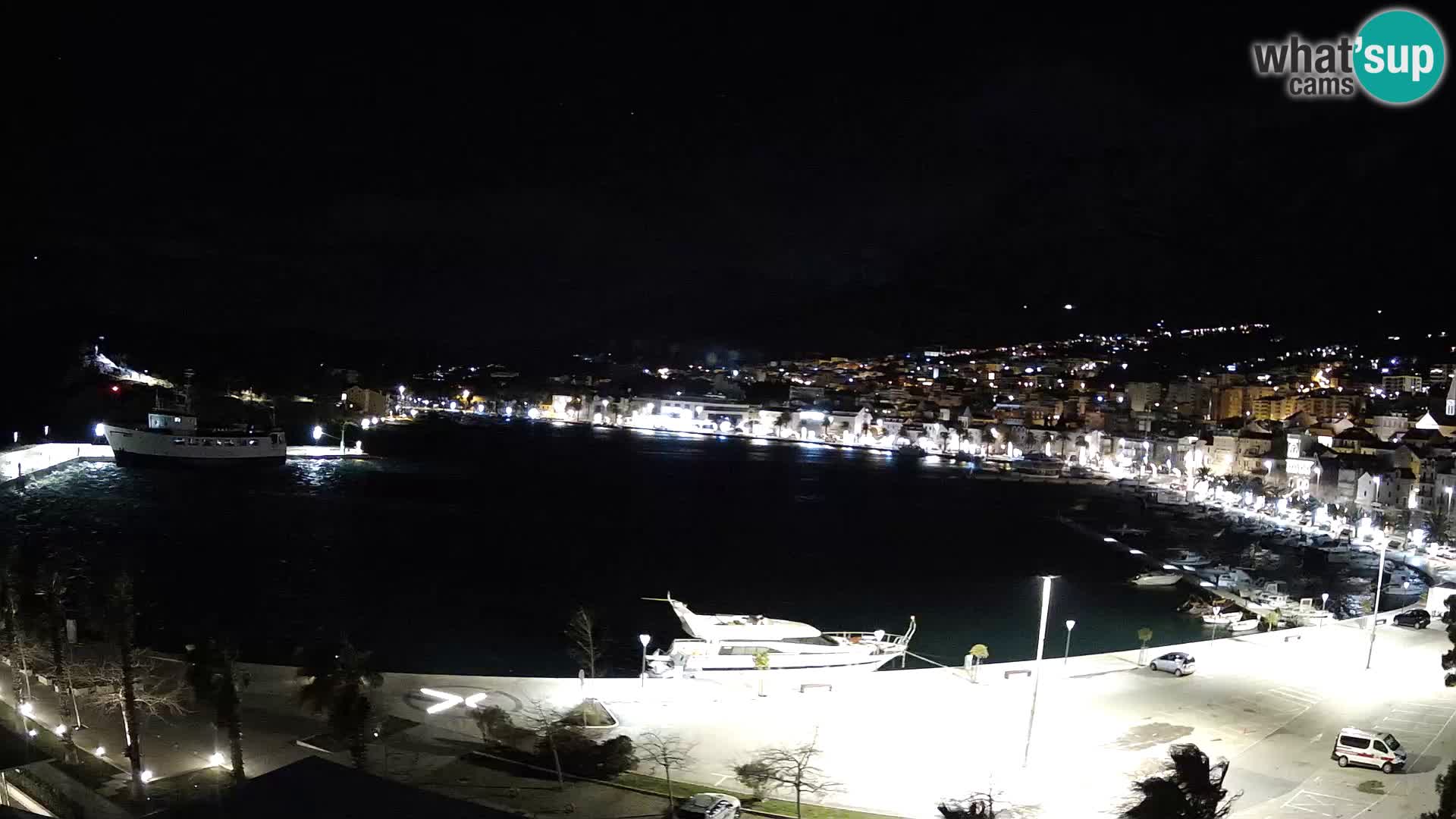 Webcam Makarska promenade de bord de mer