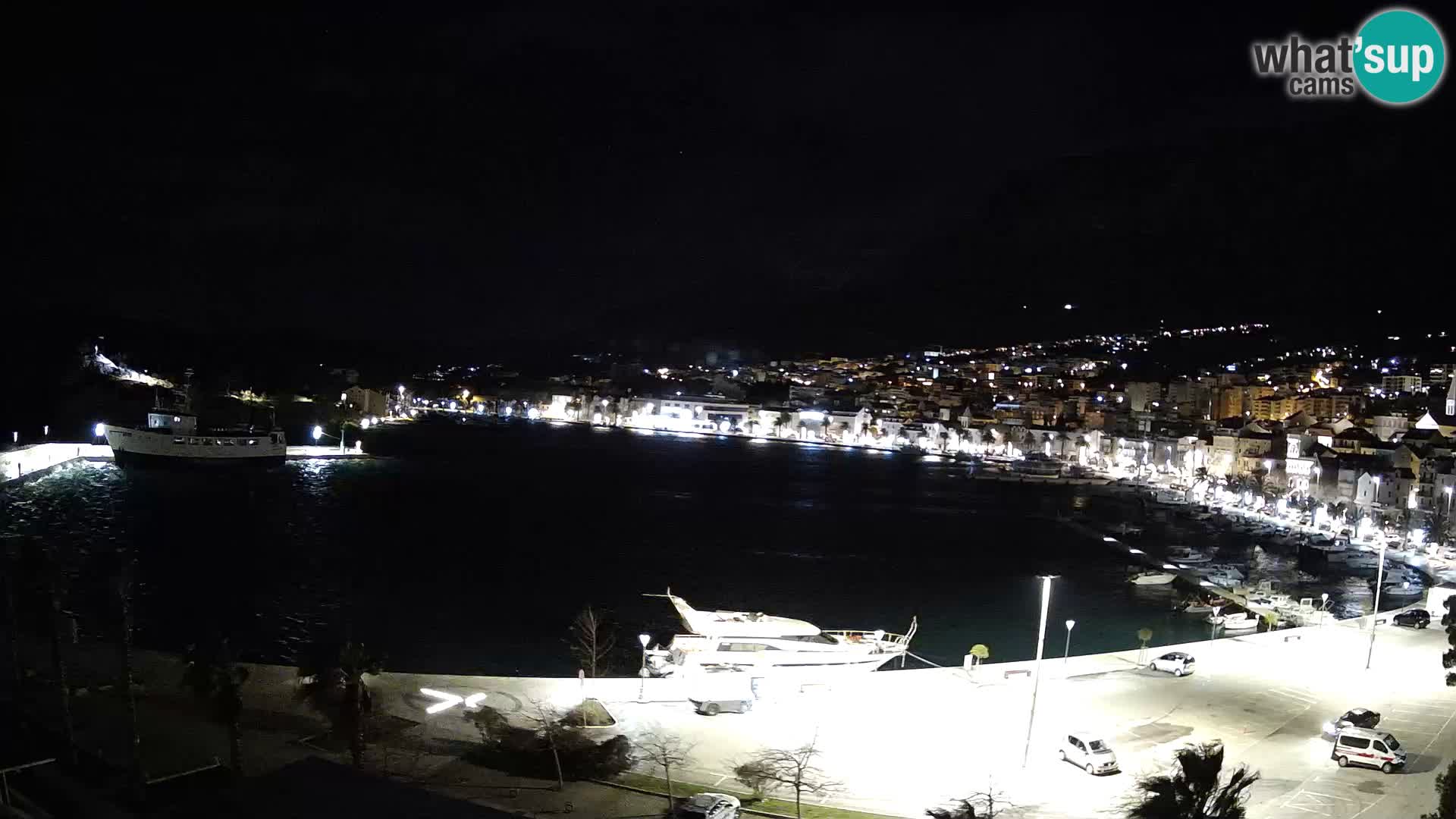 Webcam Makarska promenade de bord de mer