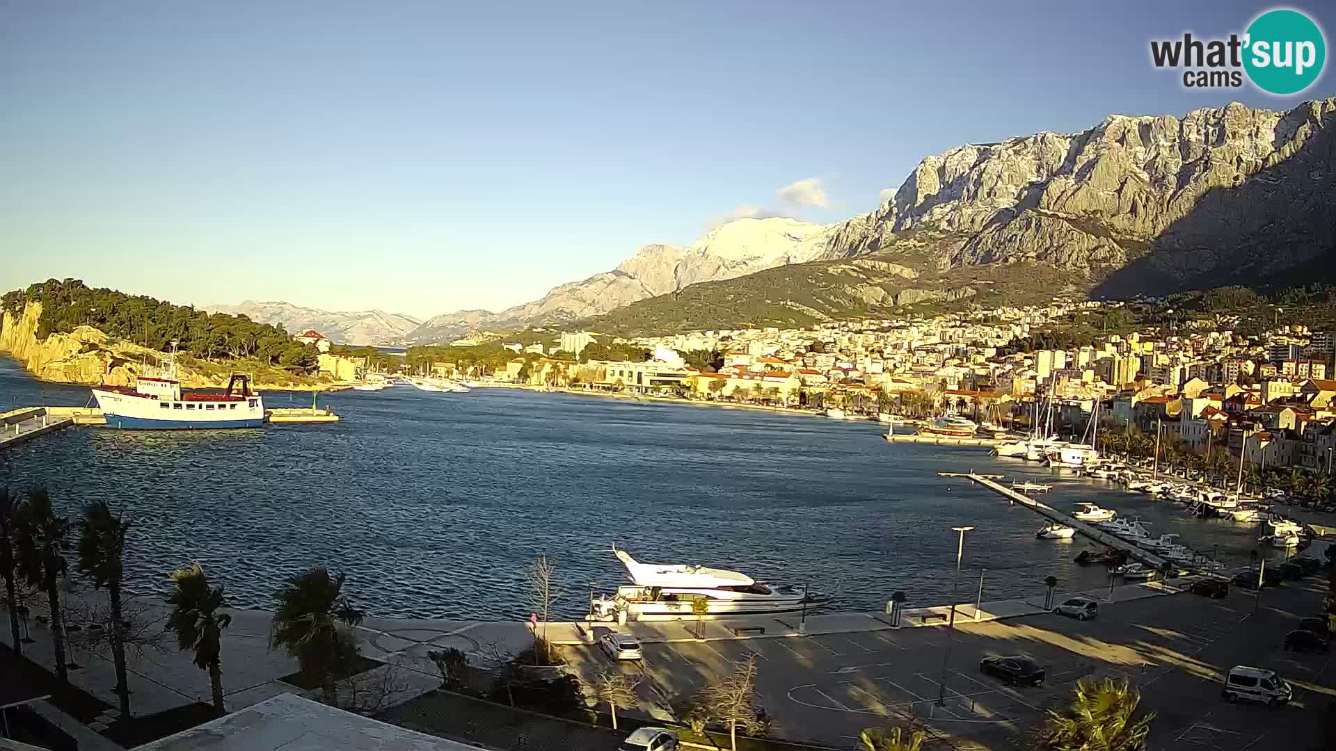 Webcam Makarska promenade de bord de mer