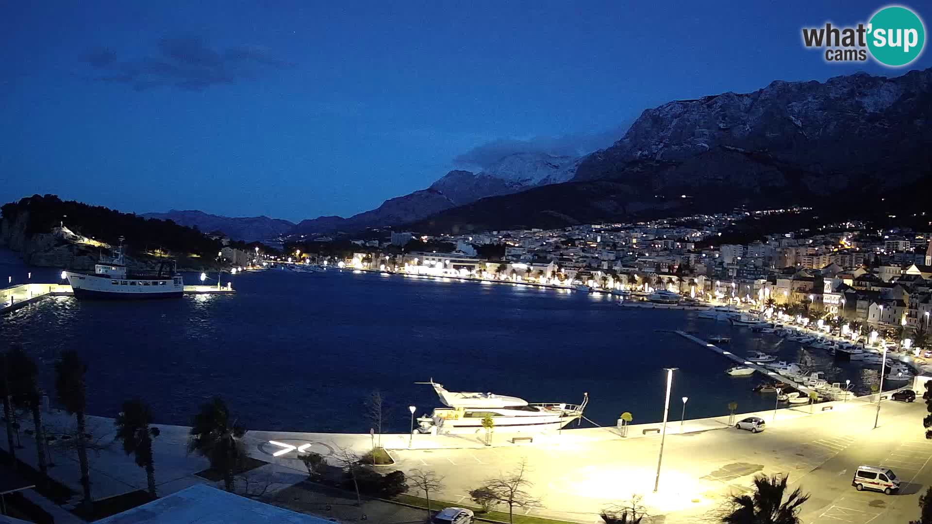 Webcam Makarska promenade de bord de mer