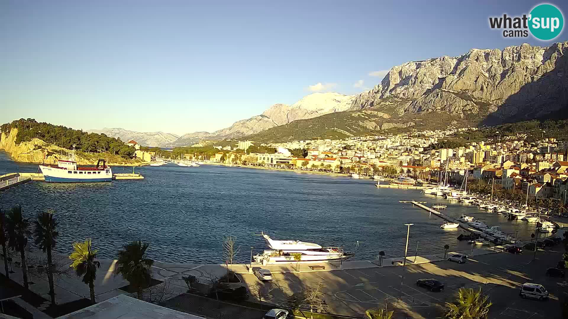 Webcam Makarska promenade de bord de mer