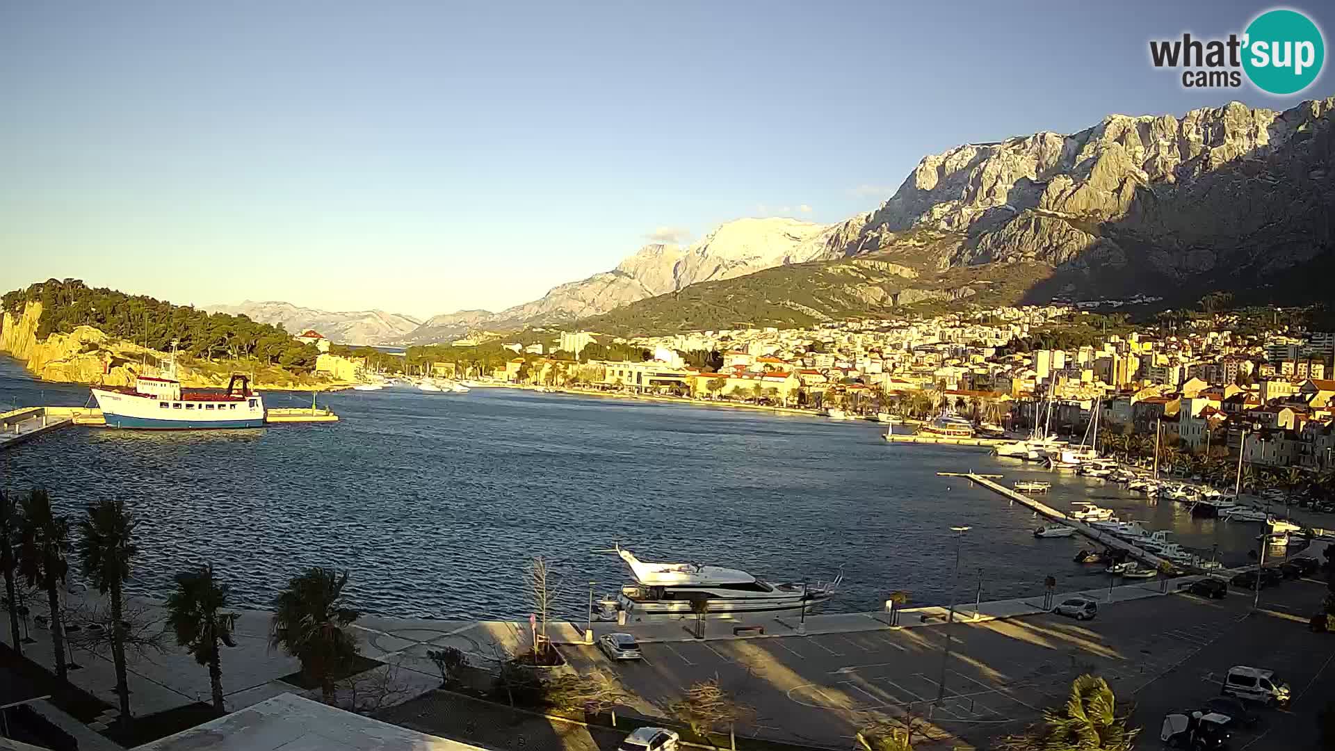 Webcam Makarska promenade de bord de mer