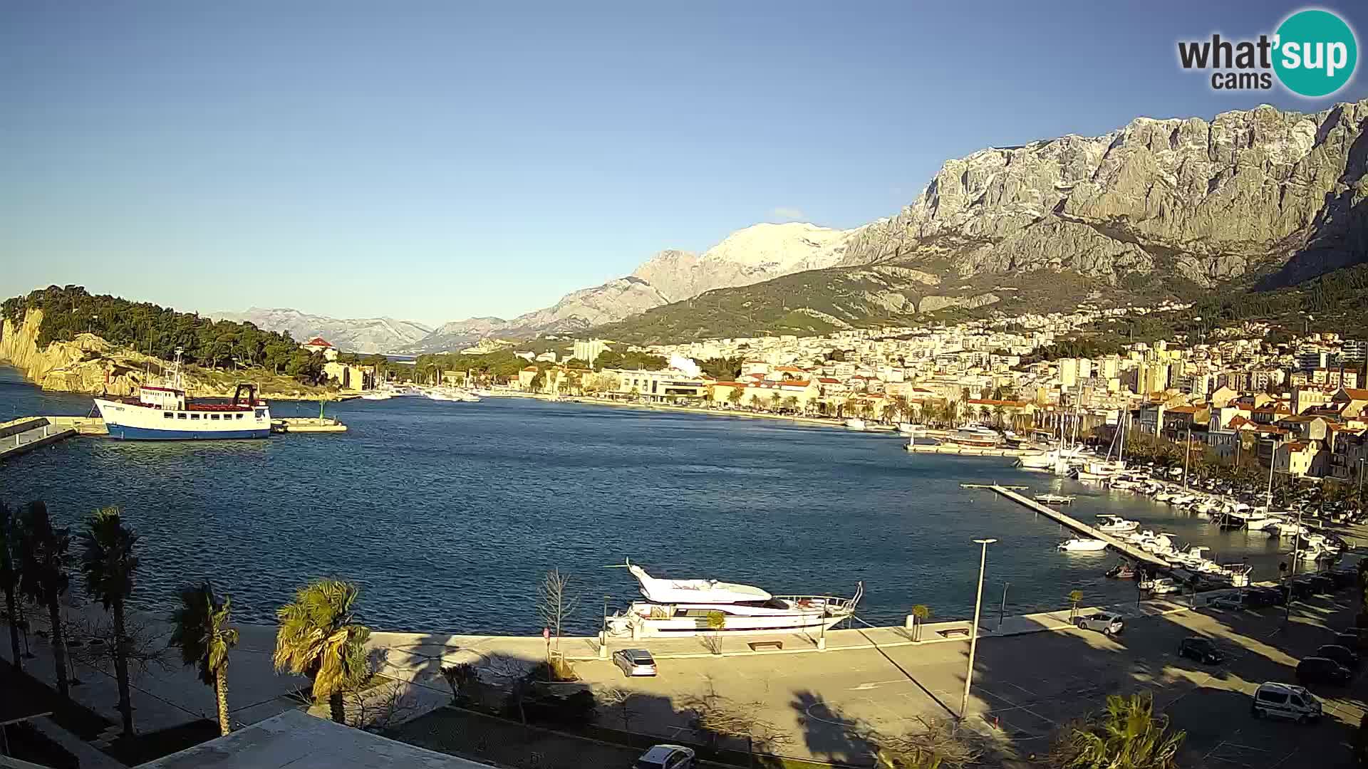 Webcam Makarska promenade de bord de mer