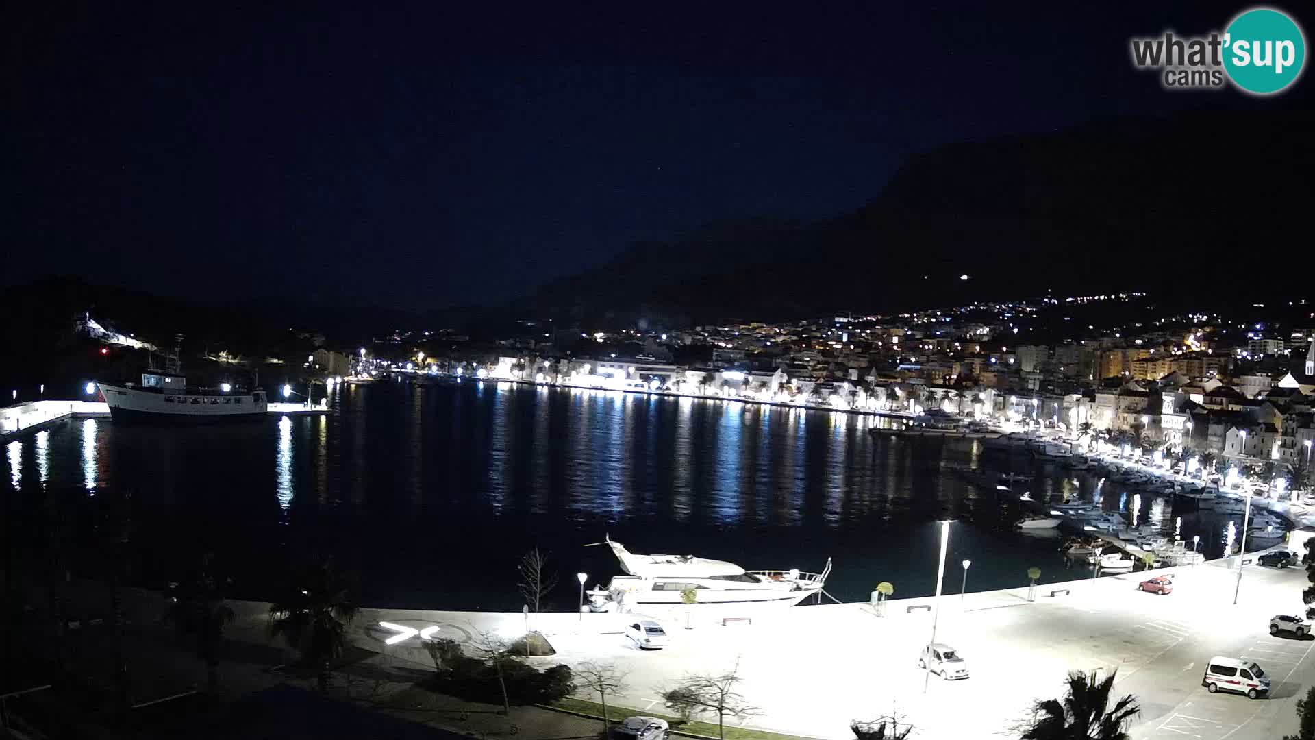 Webcam Makarska promenade de bord de mer