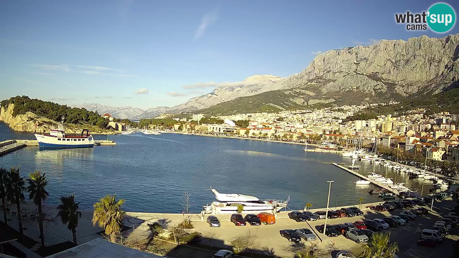 Webcam Makarska promenade de bord de mer