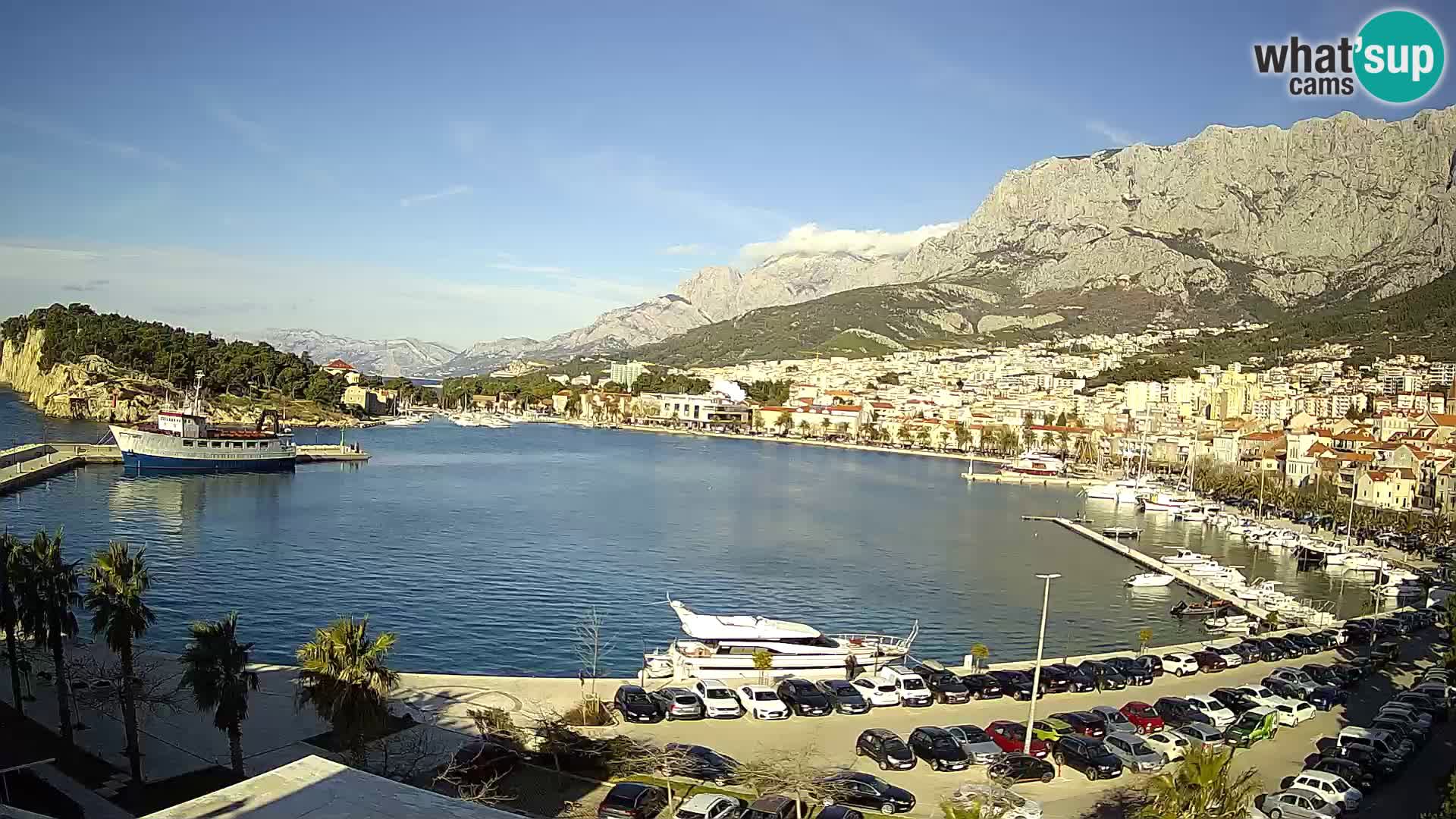 Webcam Makarska promenade de bord de mer