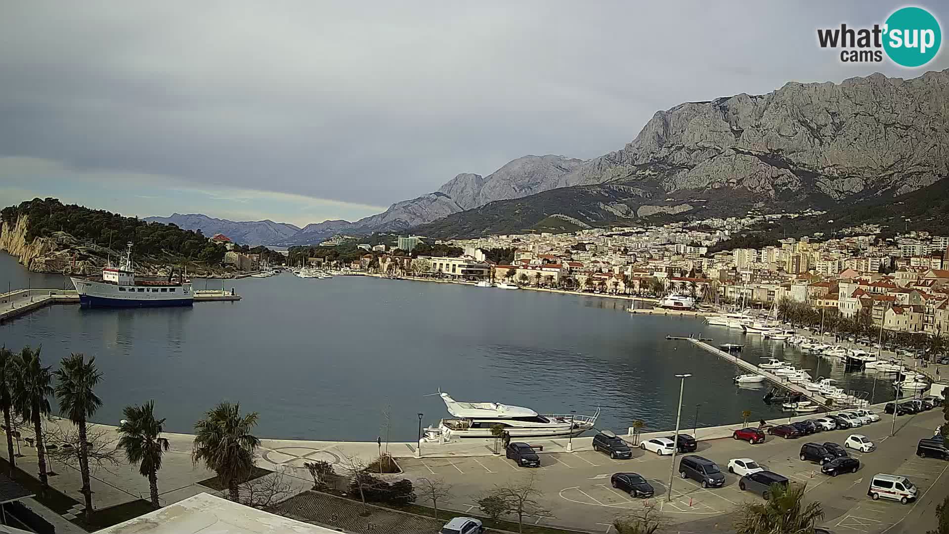 Webcam Makarska promenade de bord de mer