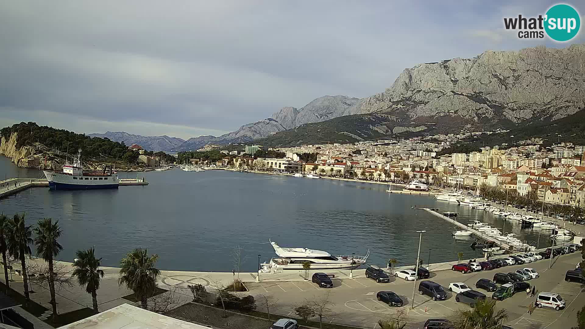 Webcam Makarska promenade de bord de mer