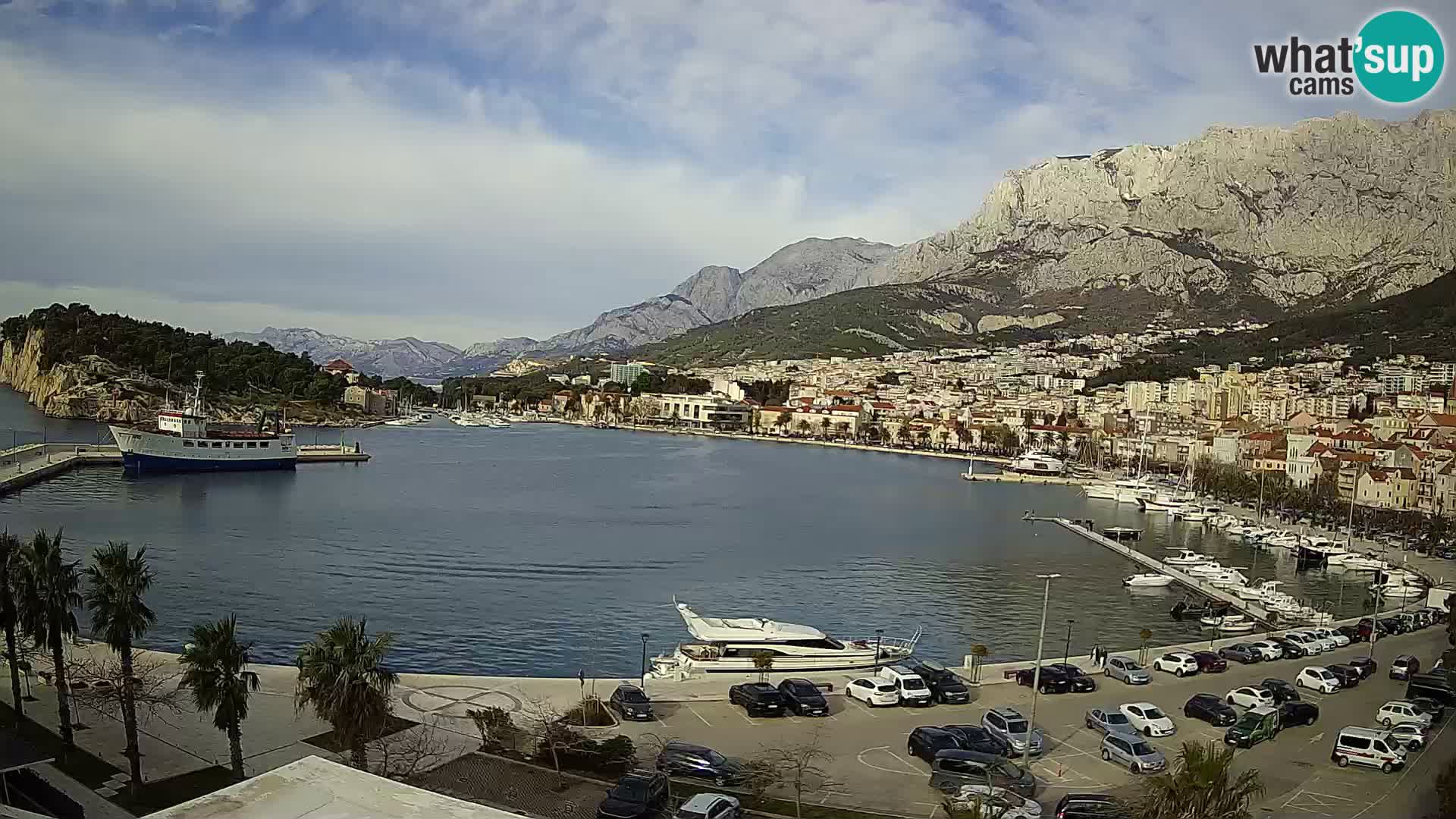 Webcam Makarska promenade de bord de mer