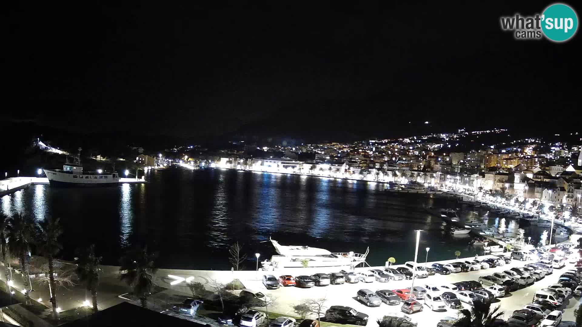 Webcam Makarska promenade de bord de mer