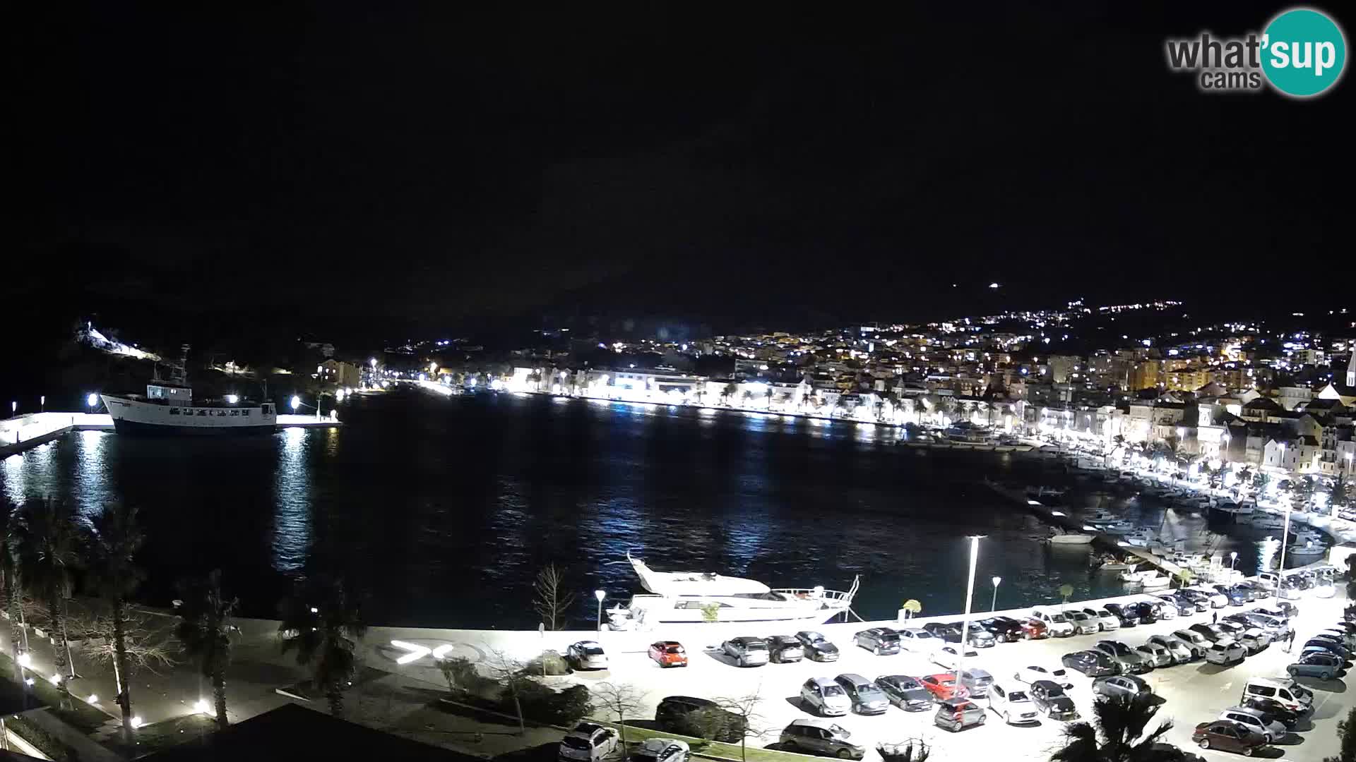 Webcam Makarska promenade de bord de mer