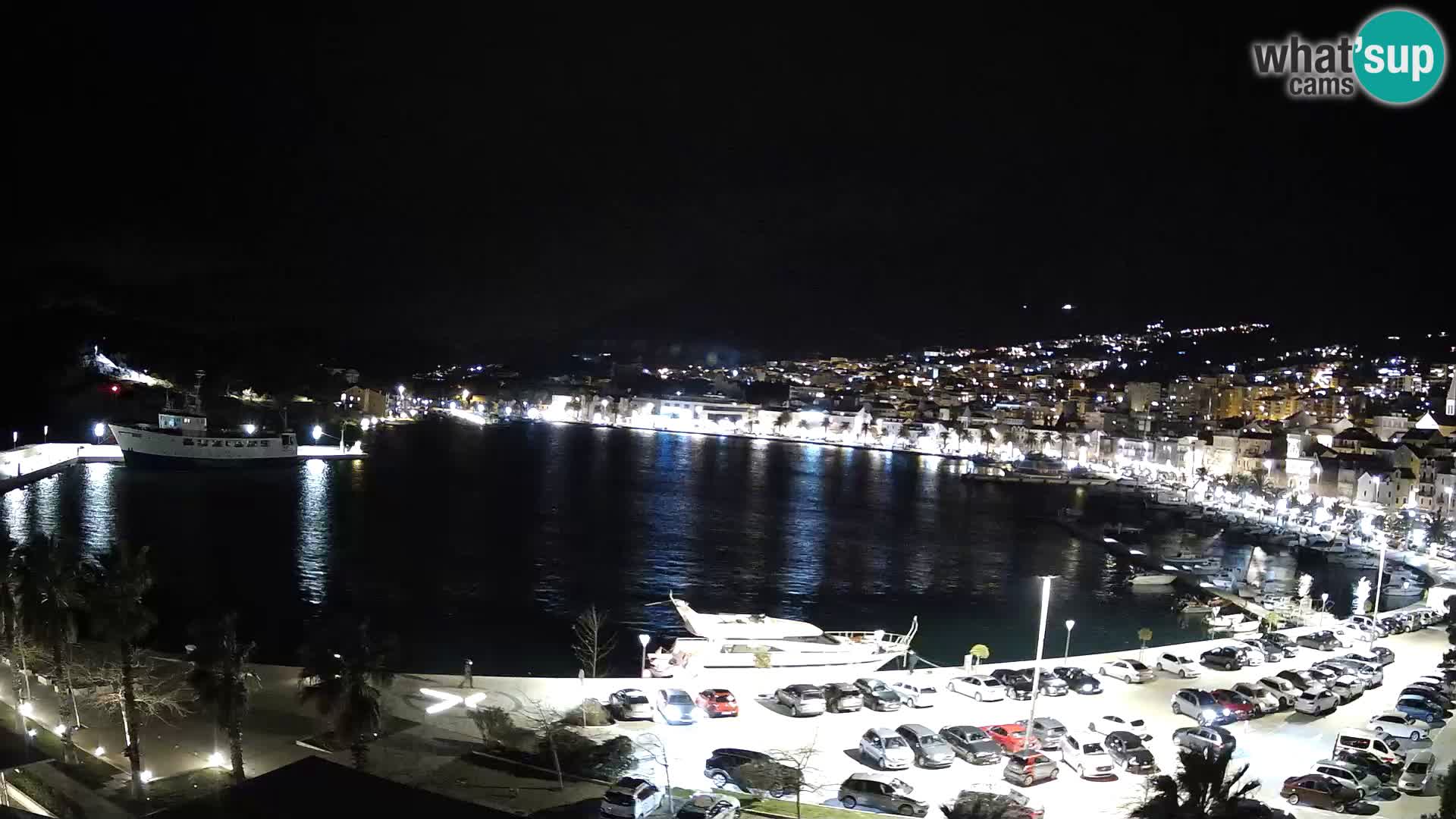 Webcam Makarska promenade de bord de mer