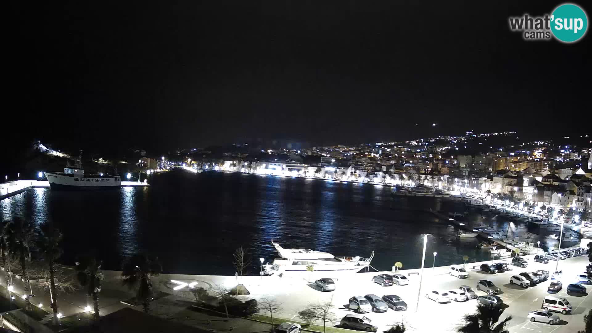 Webcam Makarska promenade de bord de mer