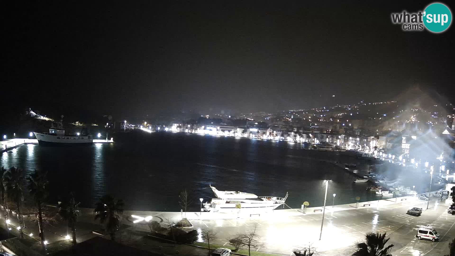 Webcam Makarska promenade de bord de mer