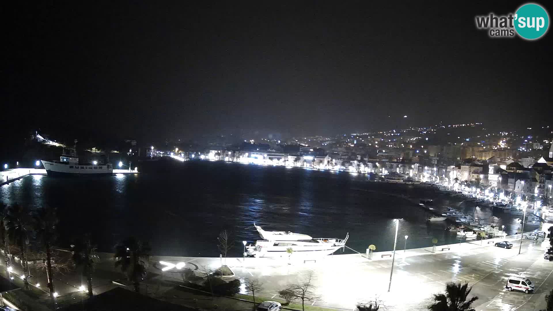 Webcam Makarska promenade de bord de mer