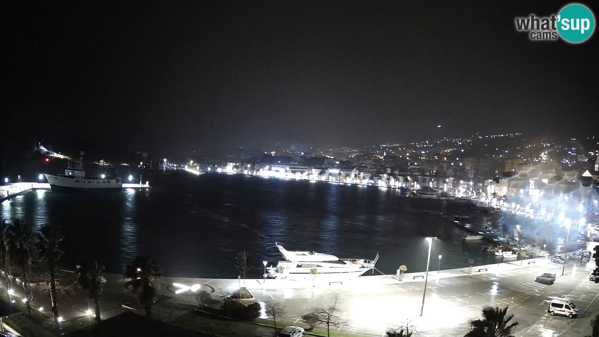 Webcam Makarska promenade de bord de mer