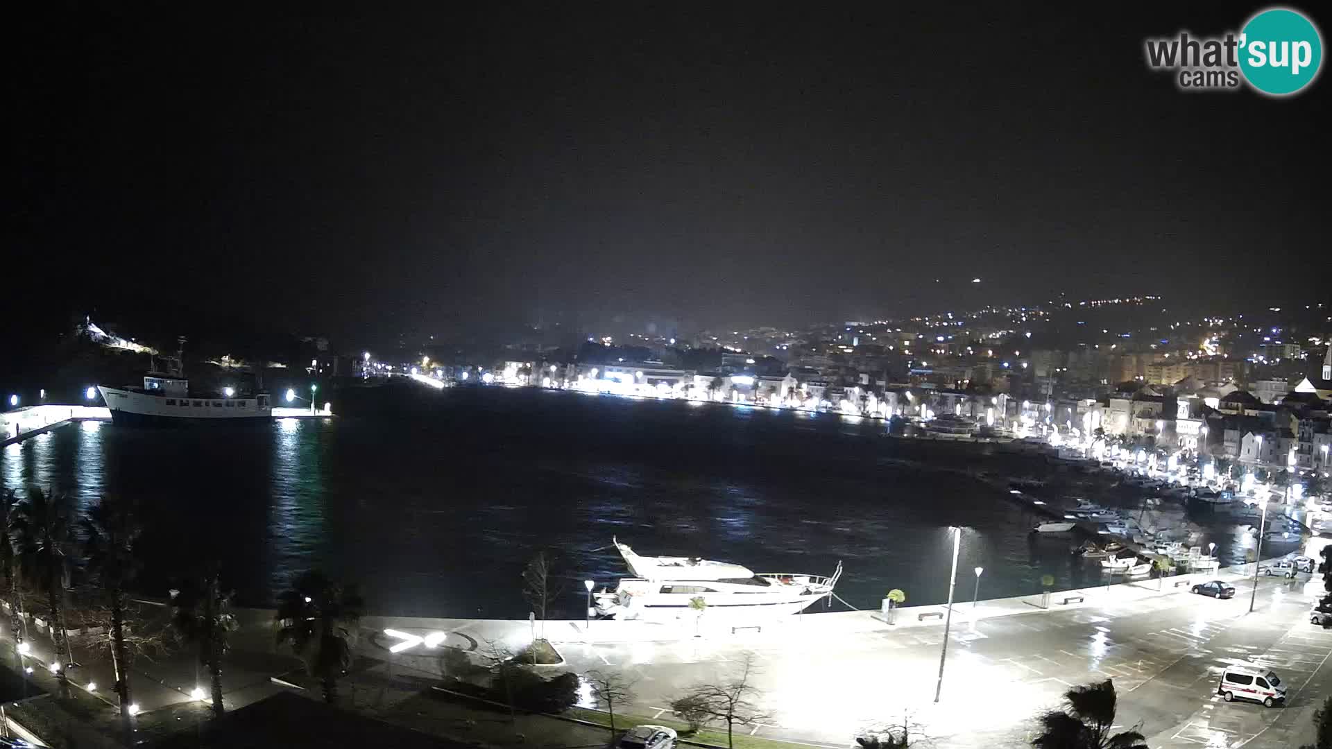 Webcam Makarska promenade de bord de mer