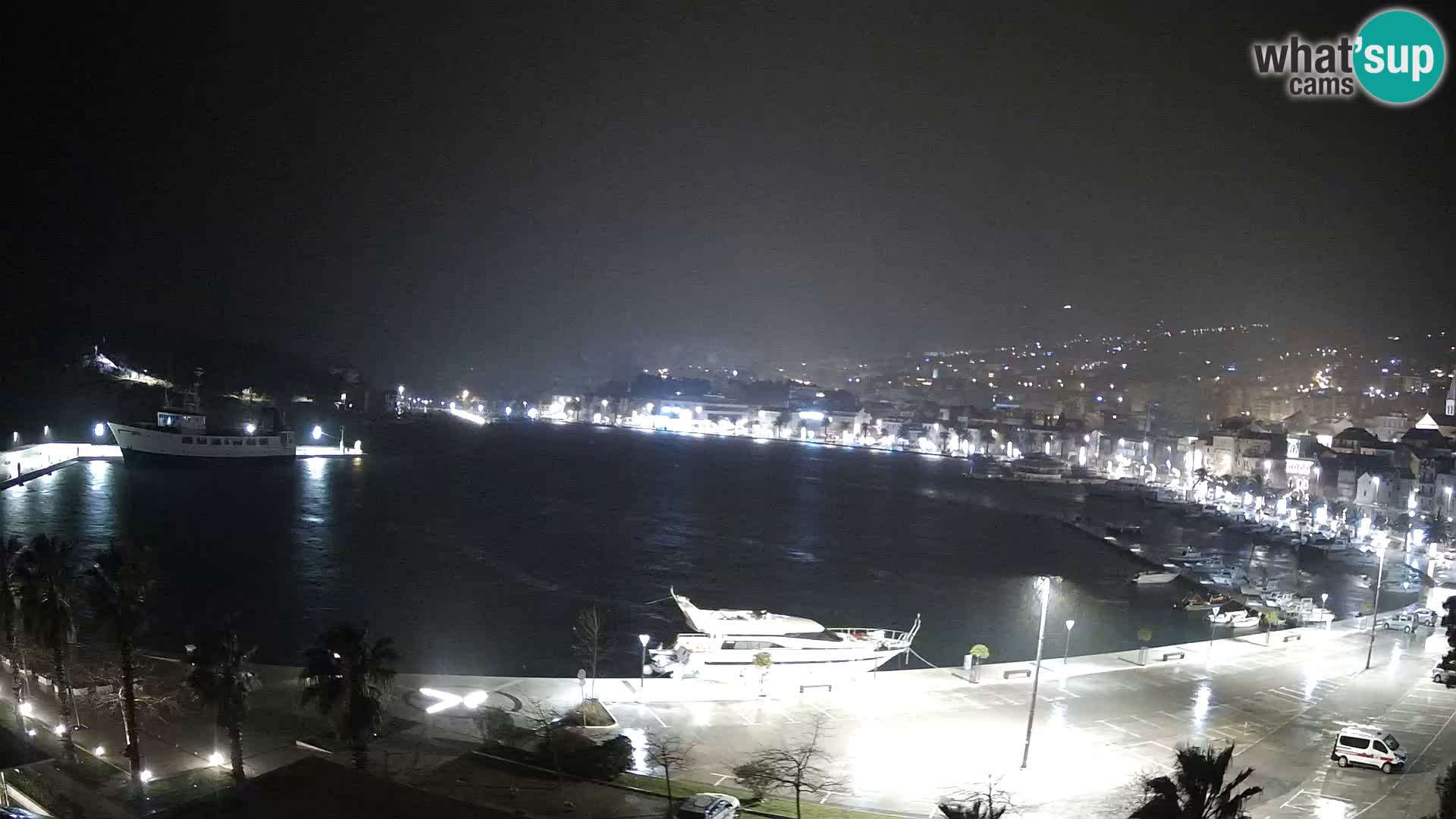 Webcam Makarska promenade de bord de mer