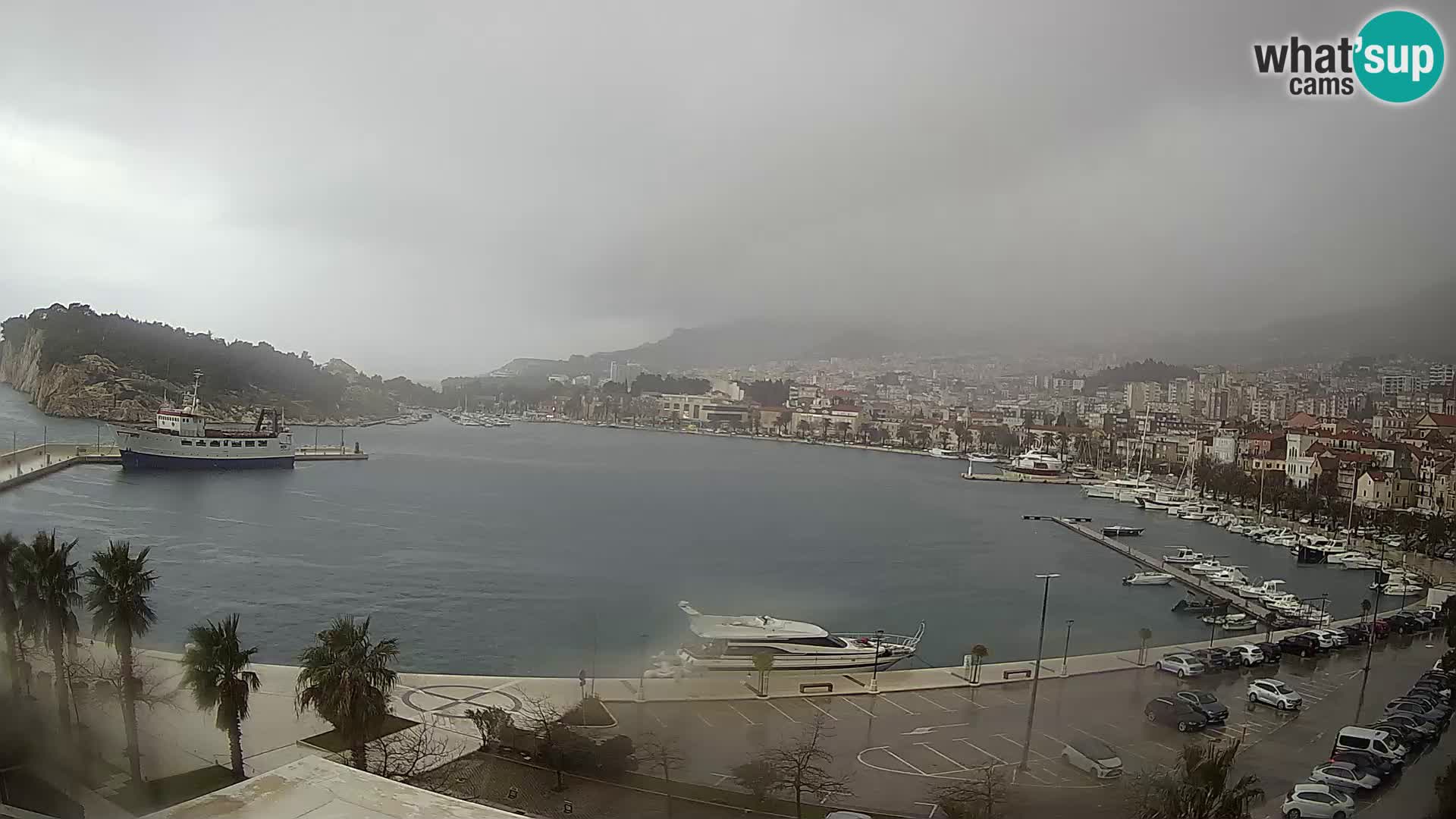 Webcam Makarska promenade de bord de mer