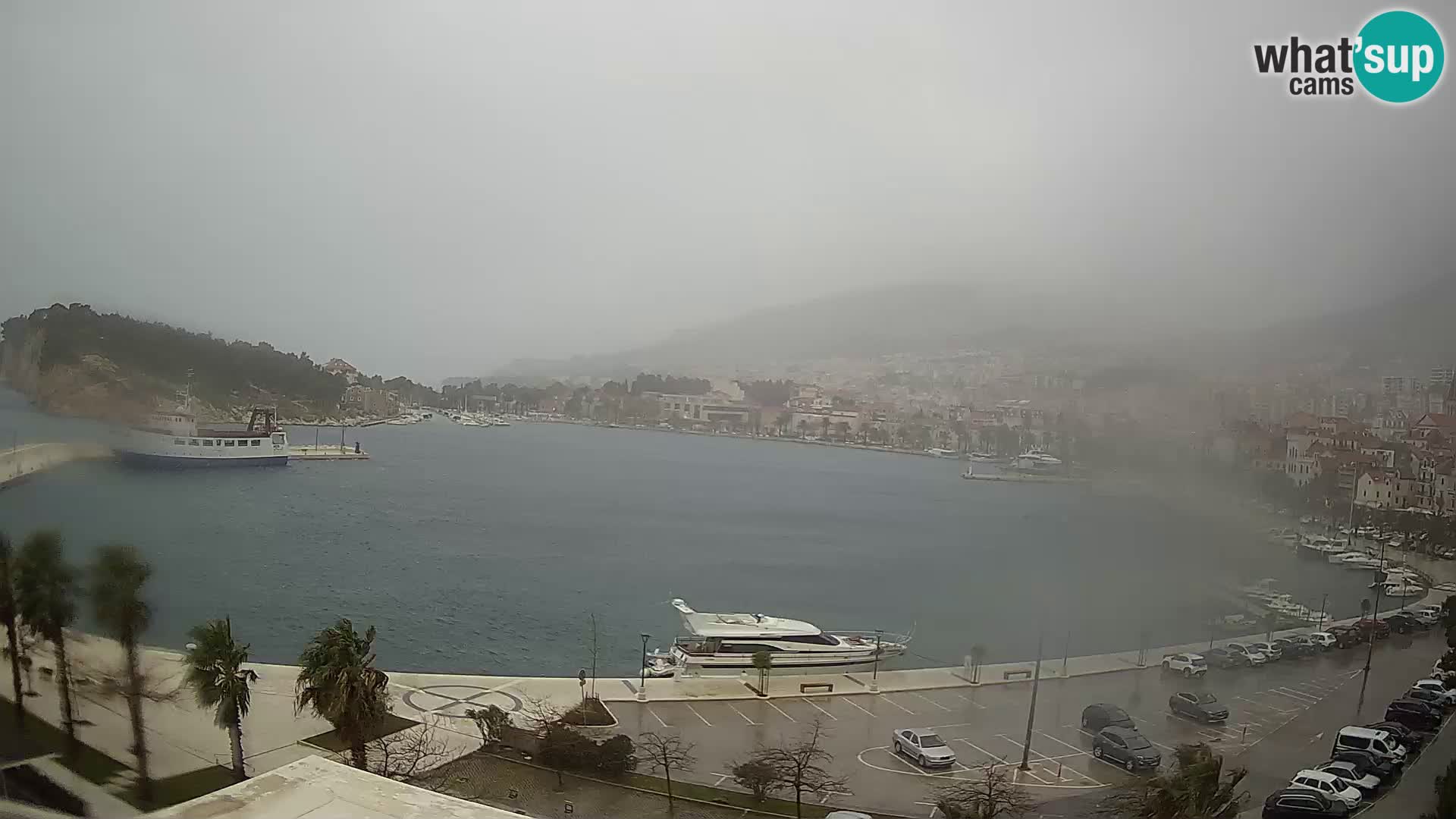 Webcam Makarska promenade de bord de mer