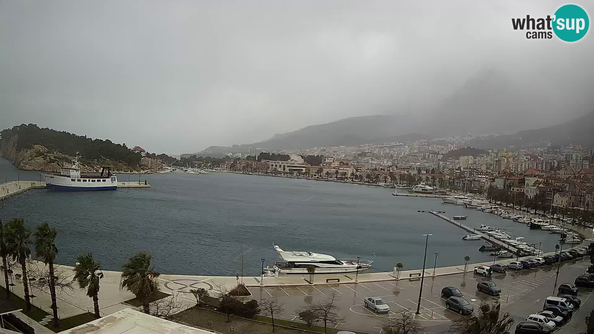 Webcam Makarska promenade de bord de mer