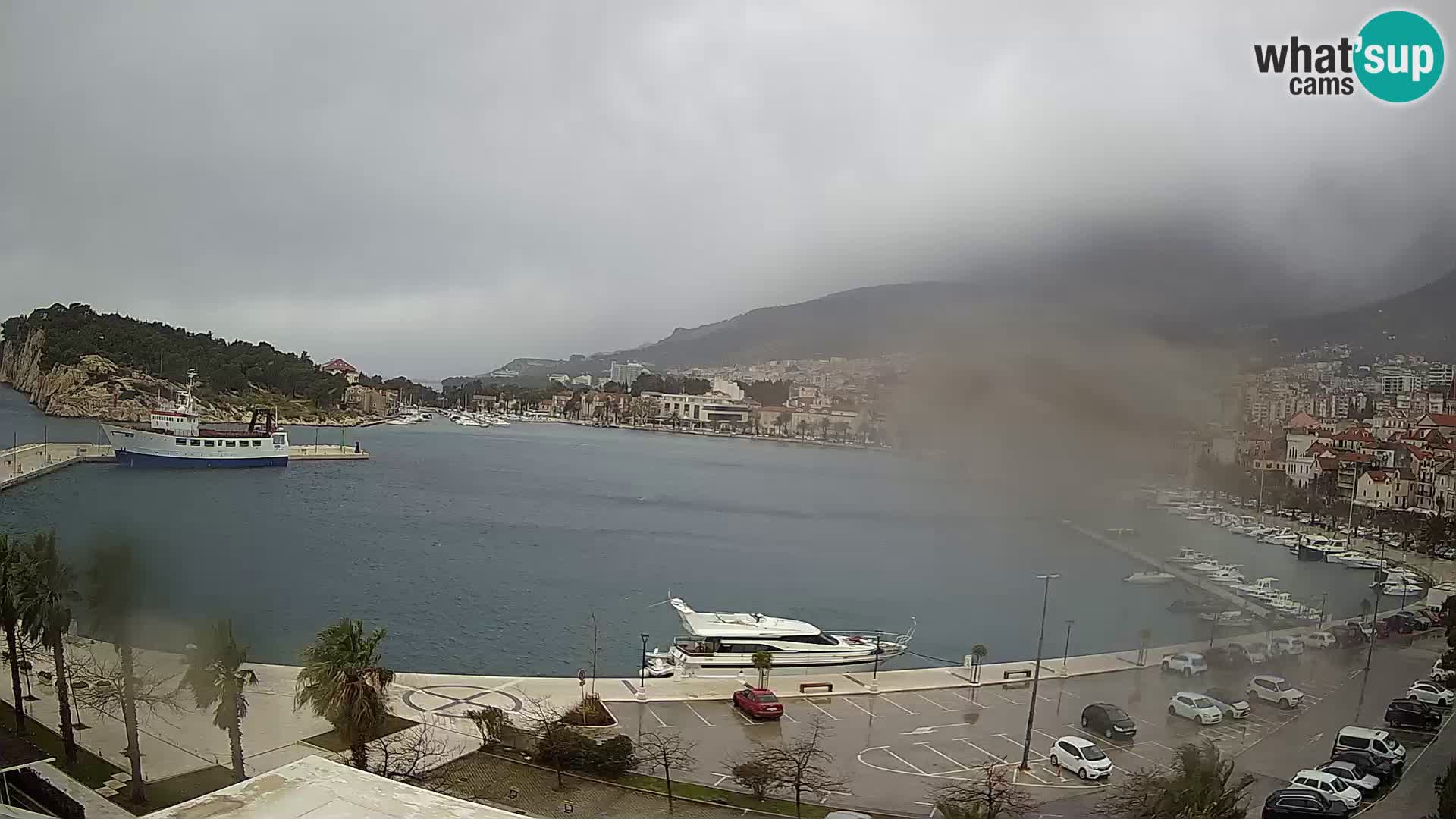 Webcam Makarska promenade de bord de mer