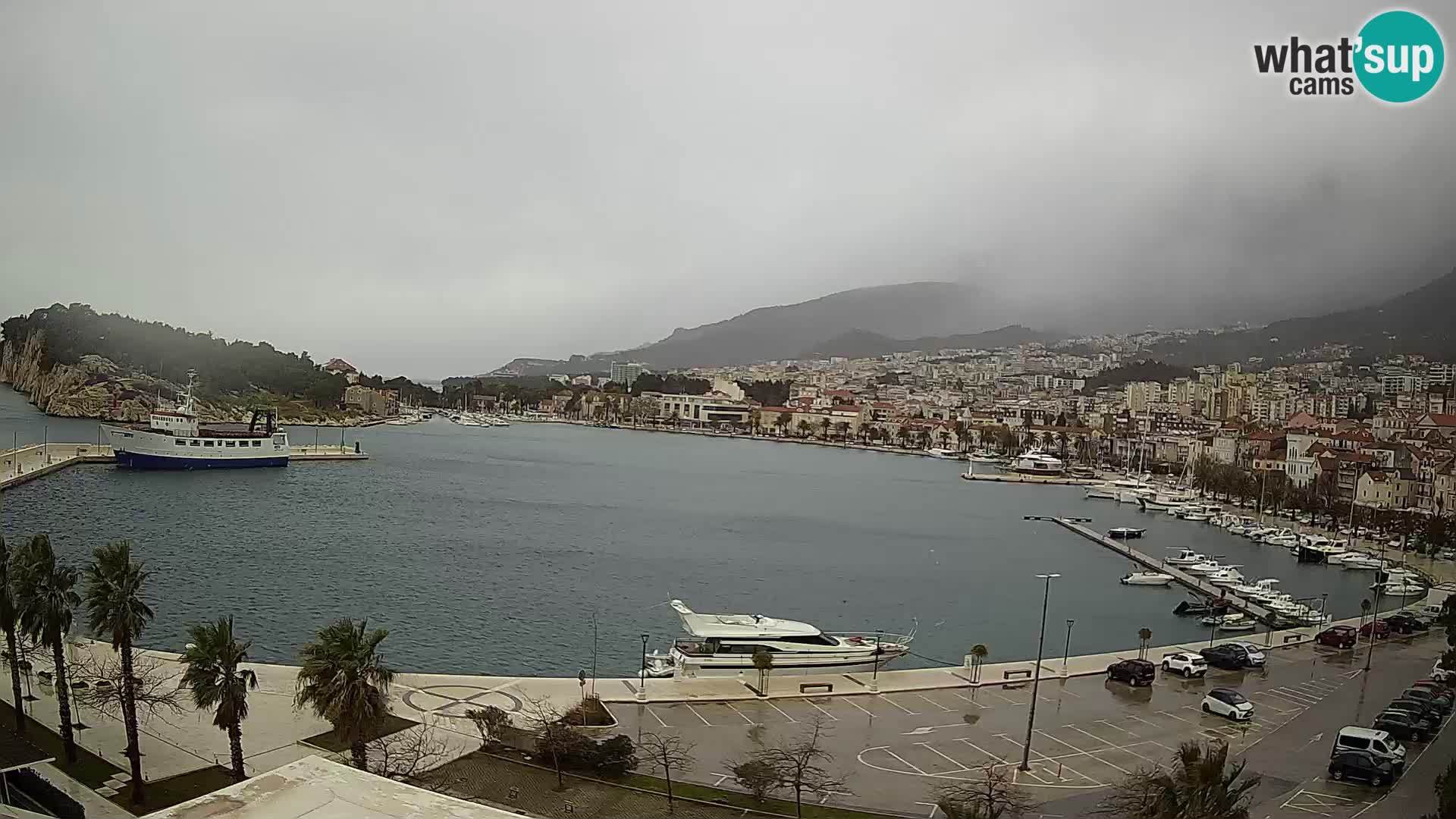 Webcam Makarska promenade de bord de mer