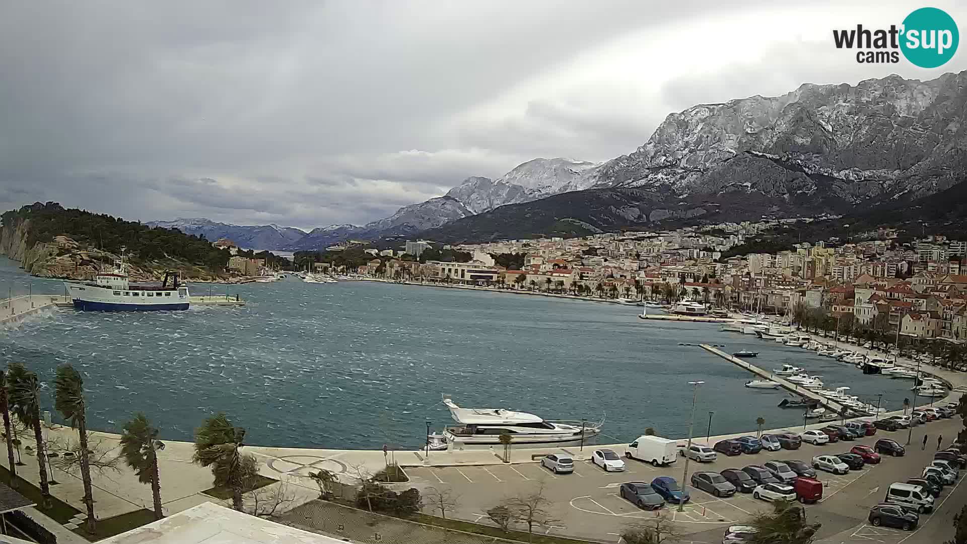 Webcam Makarska promenade de bord de mer