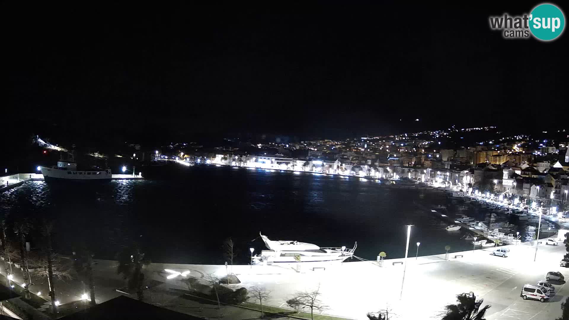 Webcam Makarska promenade de bord de mer