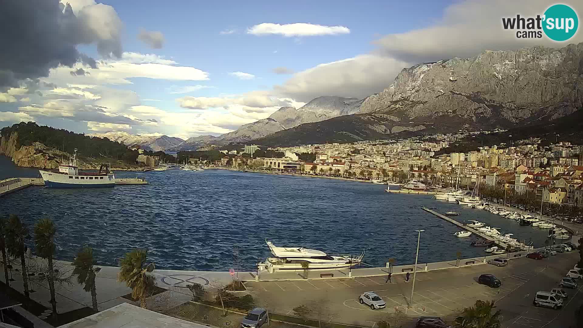 Webcam Makarska promenade de bord de mer