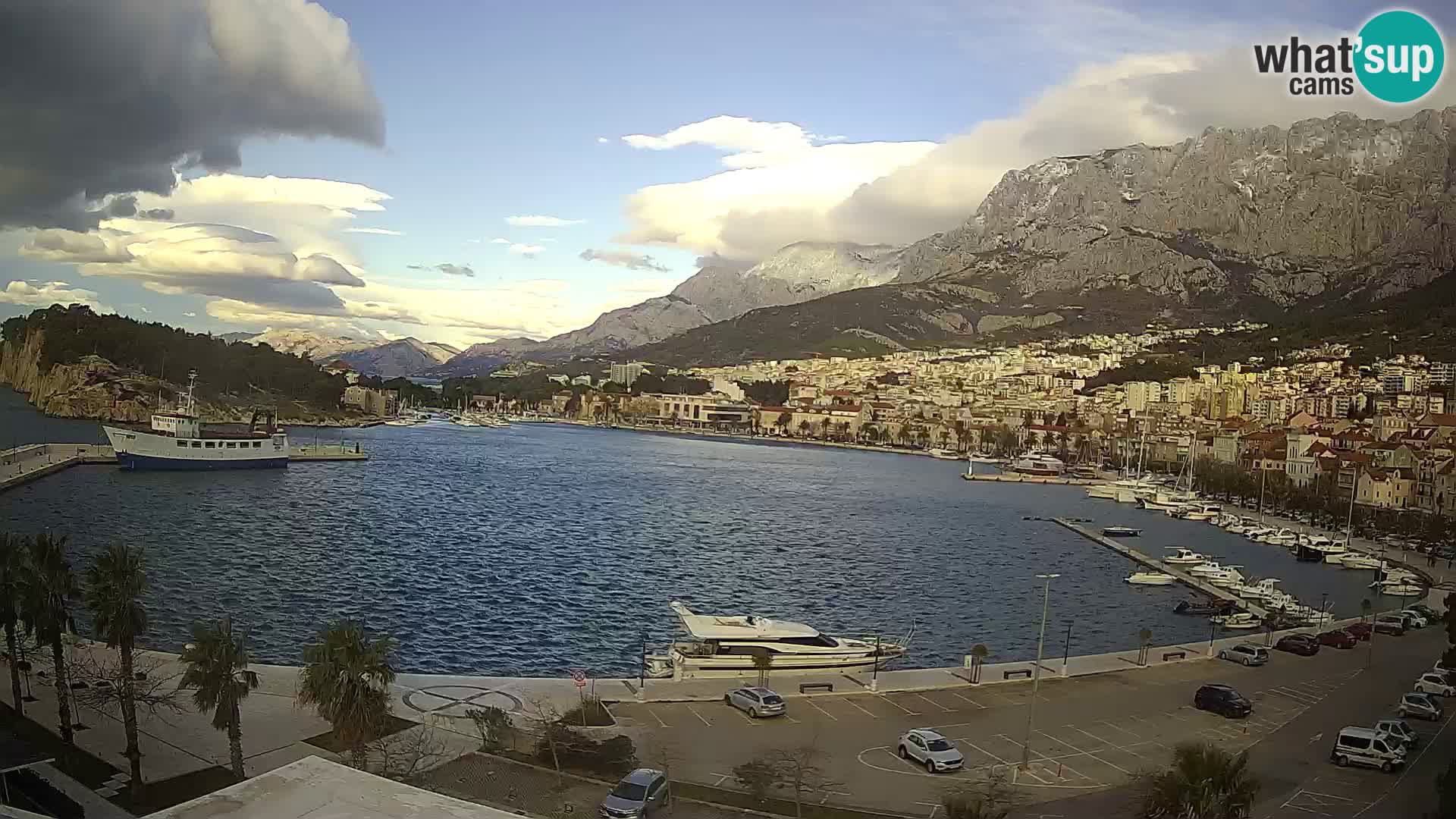 Webcam Makarska promenade de bord de mer